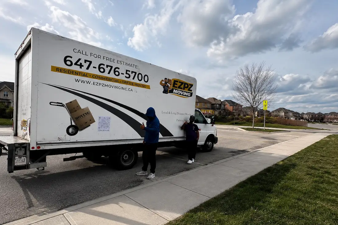 Commercial movers handling a business relocation in North York