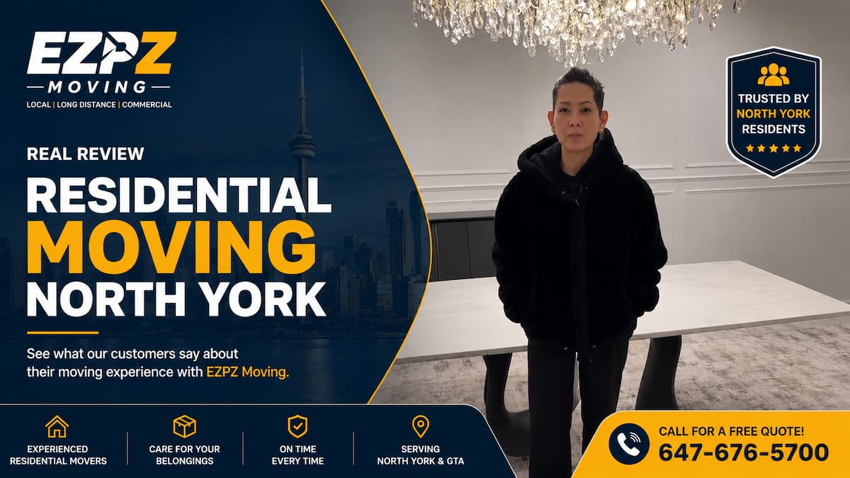 Real customer review for residential moving North York after a large table delivery